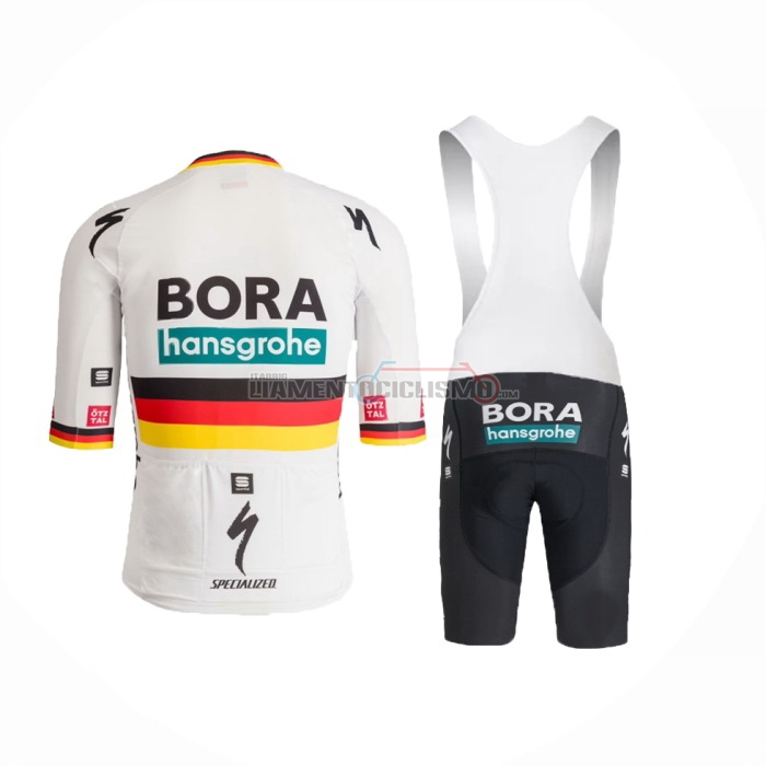 2024 Abbigliamento Ciclismo Bora-Hansgrone Nero Rosso Giallo Manica Corta e Salopette